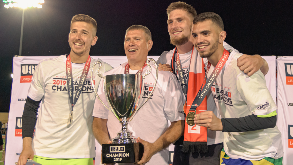 Comemoração do título da USL League TWO